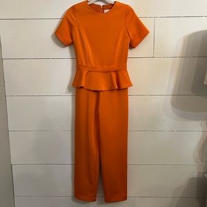 AshleyLauren girls size 8 Orange jumpsuit